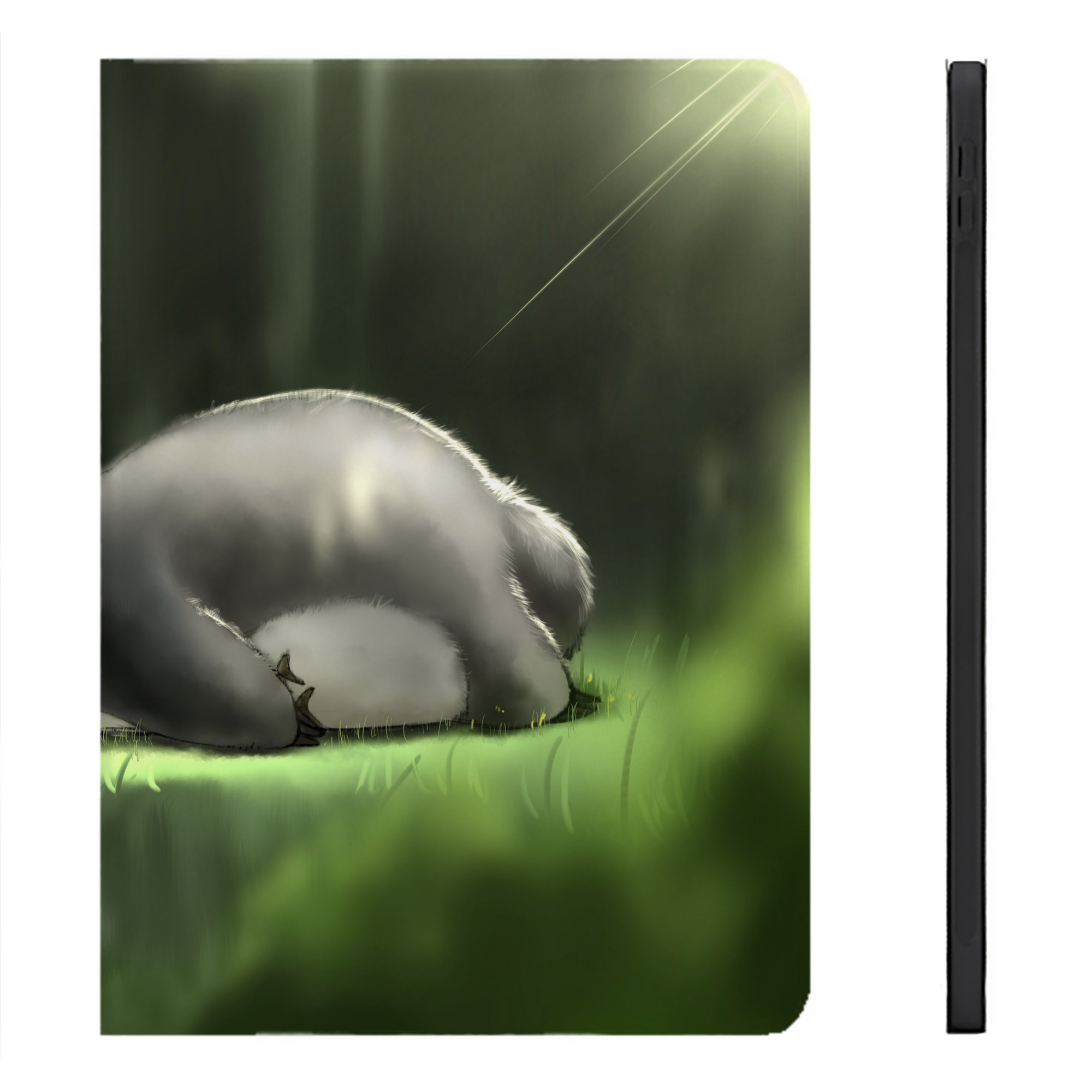 （画像用） となりのトトロ 草壁メイ 草壁サツキ My Neighbor Totoro Satsuki Kusakabe Mei Kusakabe IPadケース ペンホルダー付き ブックスタイルデザイン